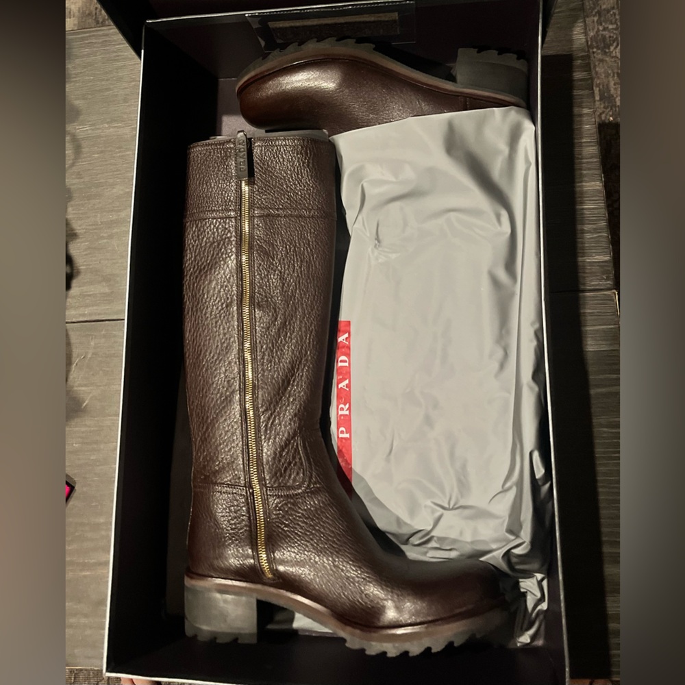 Prada boots - NEW - Brown boots - in box, never been worn